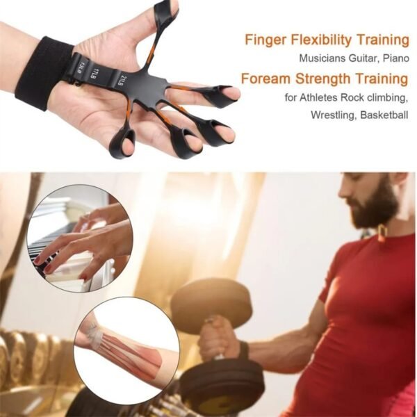 Silicone Grip Device Stretcher Finger Gripper Strength Trainer Strengthen Rehabilitation Training - Image 4