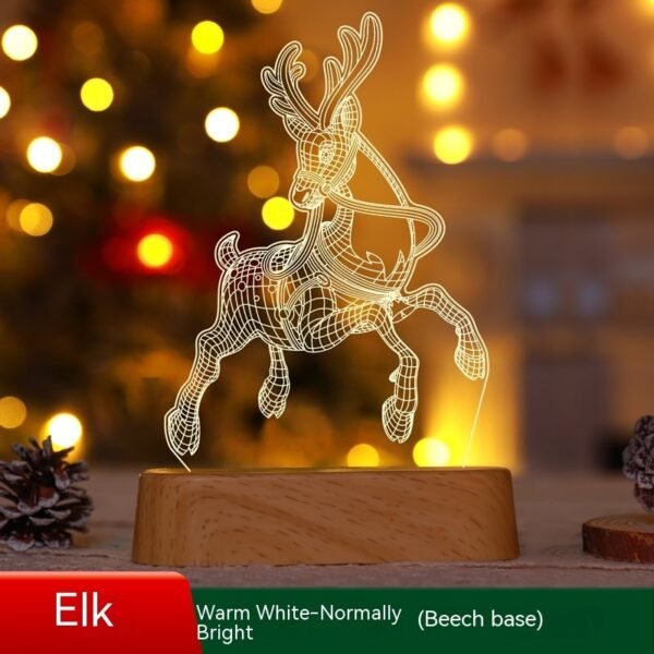 Christmas Decoration 3D Lamp Acrylic LED Night Lights New Year Valentines Day Christmas Kids Gift Christmas Ornaments - Image 5