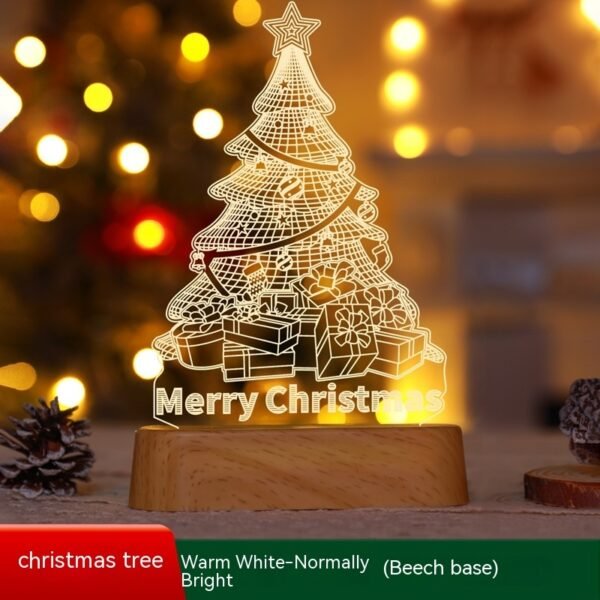 Christmas Decoration 3D Lamp Acrylic LED Night Lights New Year Valentines Day Christmas Kids Gift Christmas Ornaments - Image 3