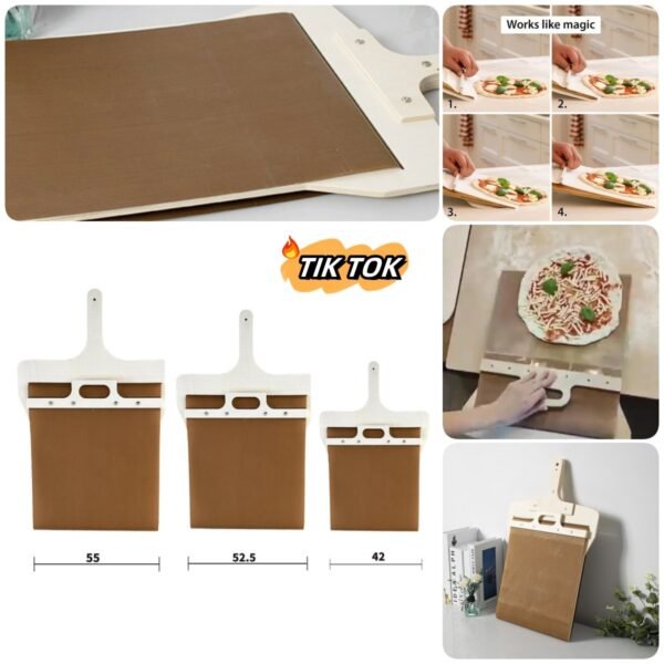 3 Sizes Sliding Pizza Peel Shovel Storage Board Pala Pizza Scorrevole Wooden Handle Transfer Pizza Kitchen Gadgets - Image 3