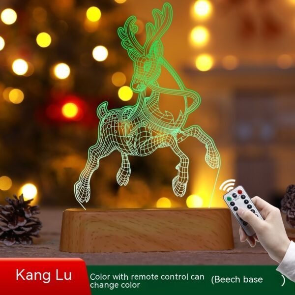 Christmas Decoration 3D Lamp Acrylic LED Night Lights New Year Valentines Day Christmas Kids Gift Christmas Ornaments - Image 6