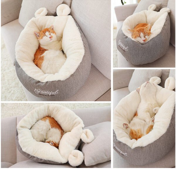 Pet Dog Bed Warming Soft Sleeping Bag Cushion Puppy Kennel - Image 3