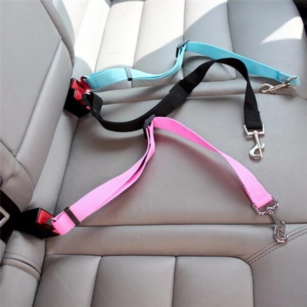 Adjustable Pet Cat Dog Car Seat Belt Pet Seat Vehicle Dog Harness Lead Clip Safety Lever Traction Dog Collars Dogs Accessoires Pets Products - Image 2