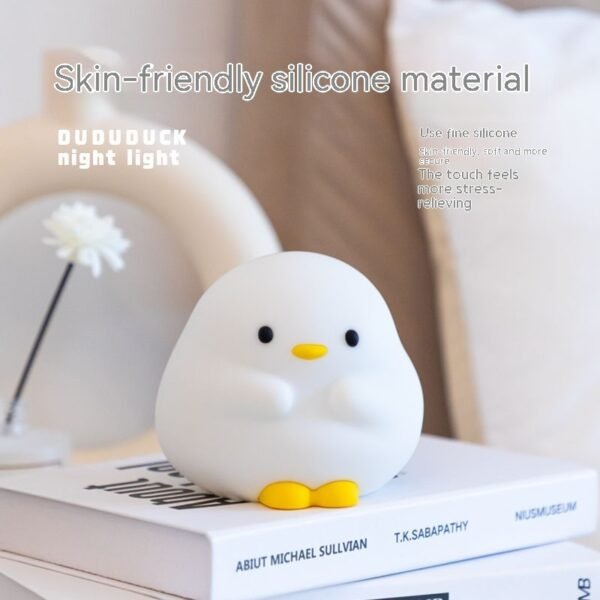 Cute Duck LED Night Lamp Cartoon Silicone USB Rechargeable Sleeping Light Touch Sensor Timing Bedroom Bedside Lamp For Kid Gift Home Decor - Image 7