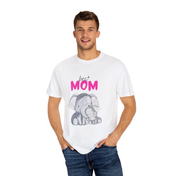 Best Mom Unisex Garment-Dyed T-Shirt - Cute Elephant Design for Mother’s Day - Image 4